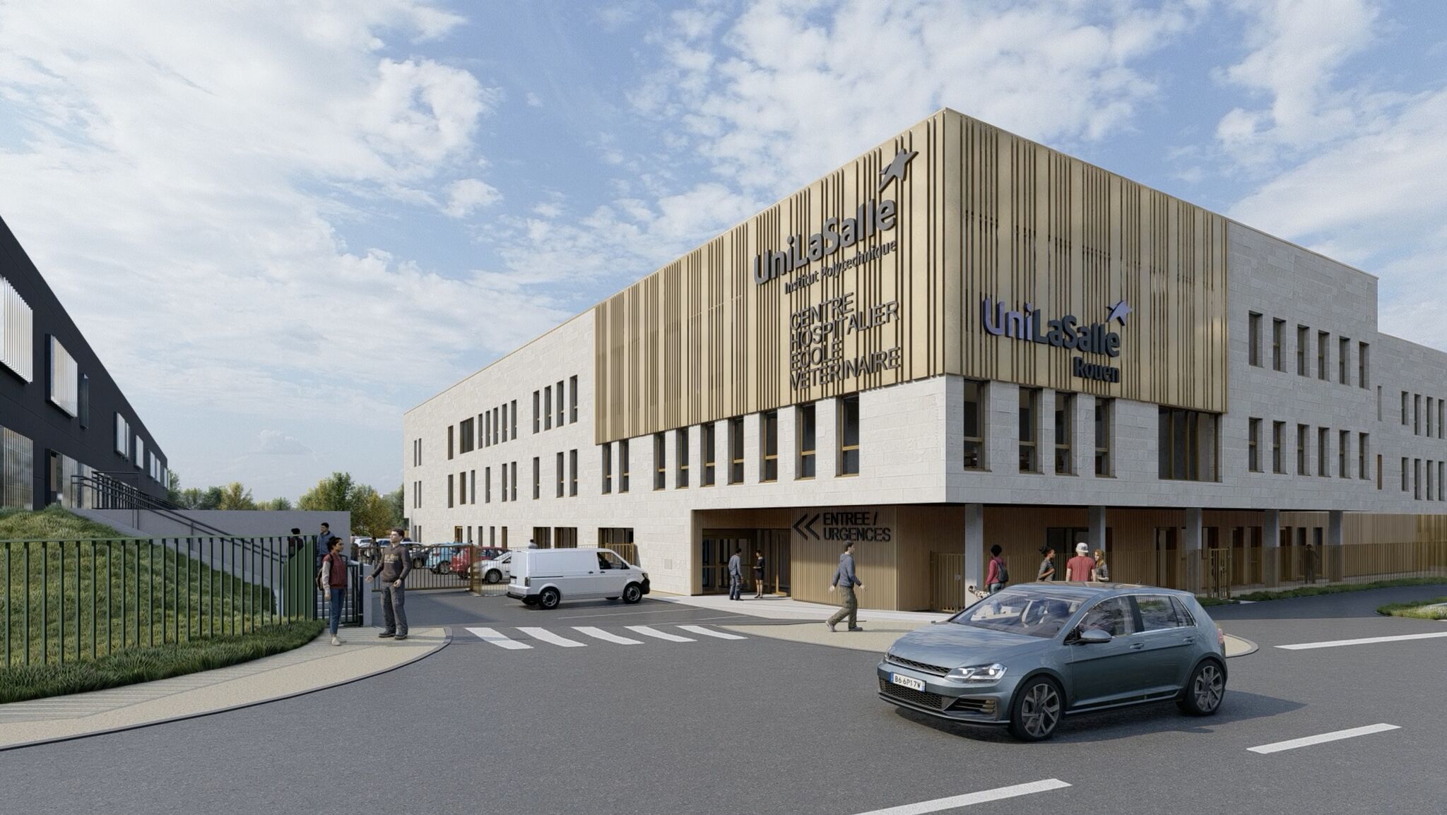Futur Centre Hospitalier de l'Ecole Vétérinaire, vue depuis la rue