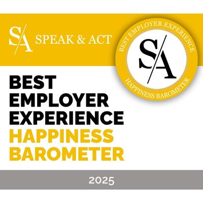 Label Speak & Act - Best Employer Experience Happiness Barometer 2025