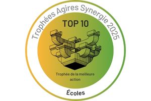 Visuel trophées Agires Synergie 2025 - Top 10 - Trophée de la meilleure action - Écoles