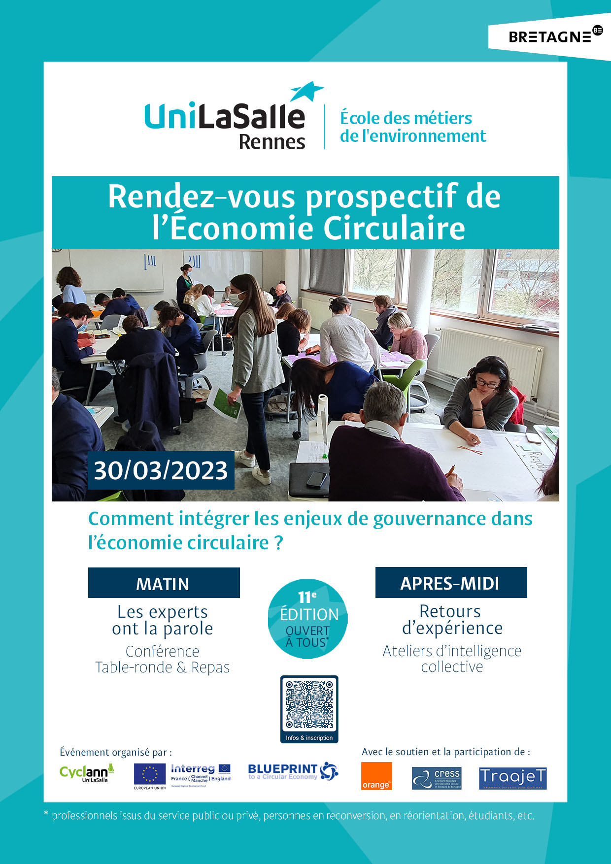 Rendez-vous prospectif de l'économie circulaire organisé par UniLaSalle Rennes, école des métiers de l'environnement