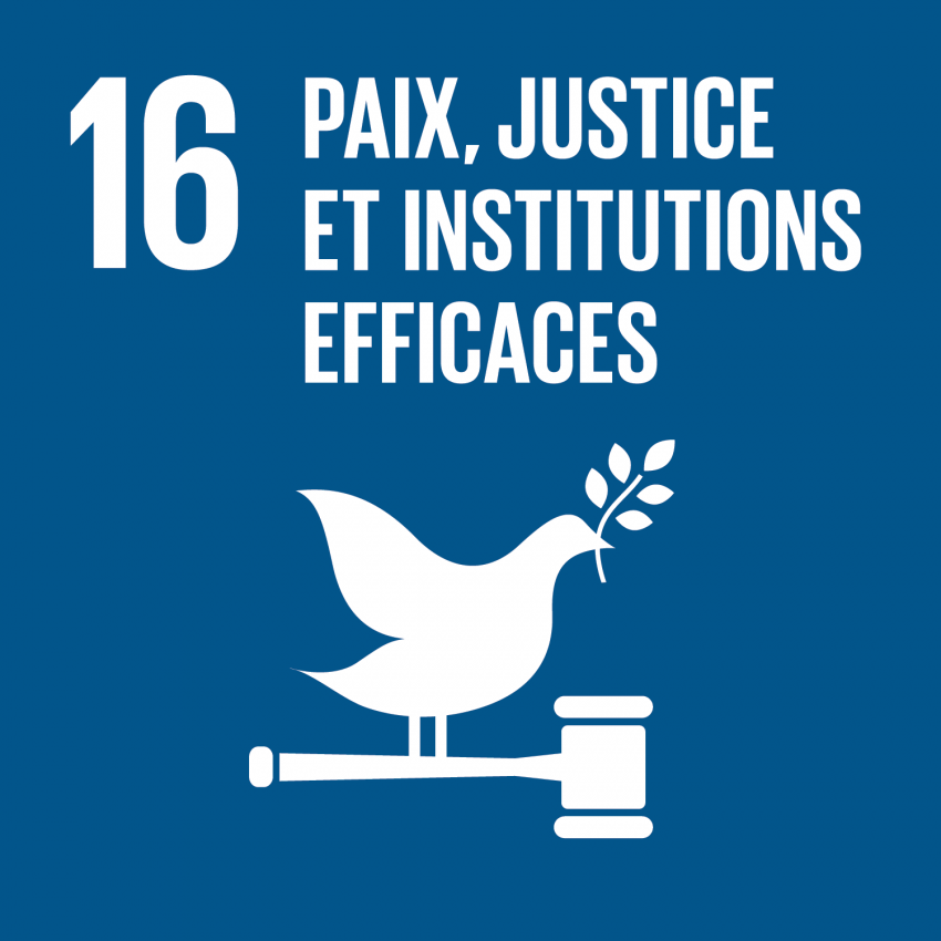ODD 16 : Justice paix institutions efficaces