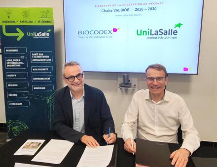 UniLaSalle et BIOCODEX lancent VALBIOS, une chaire dédiée à la création de bioprocédés plus intelligents et plus durables