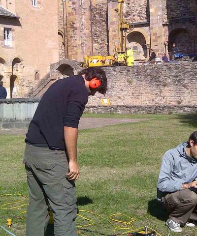 geotechnical study at Conques Abbey